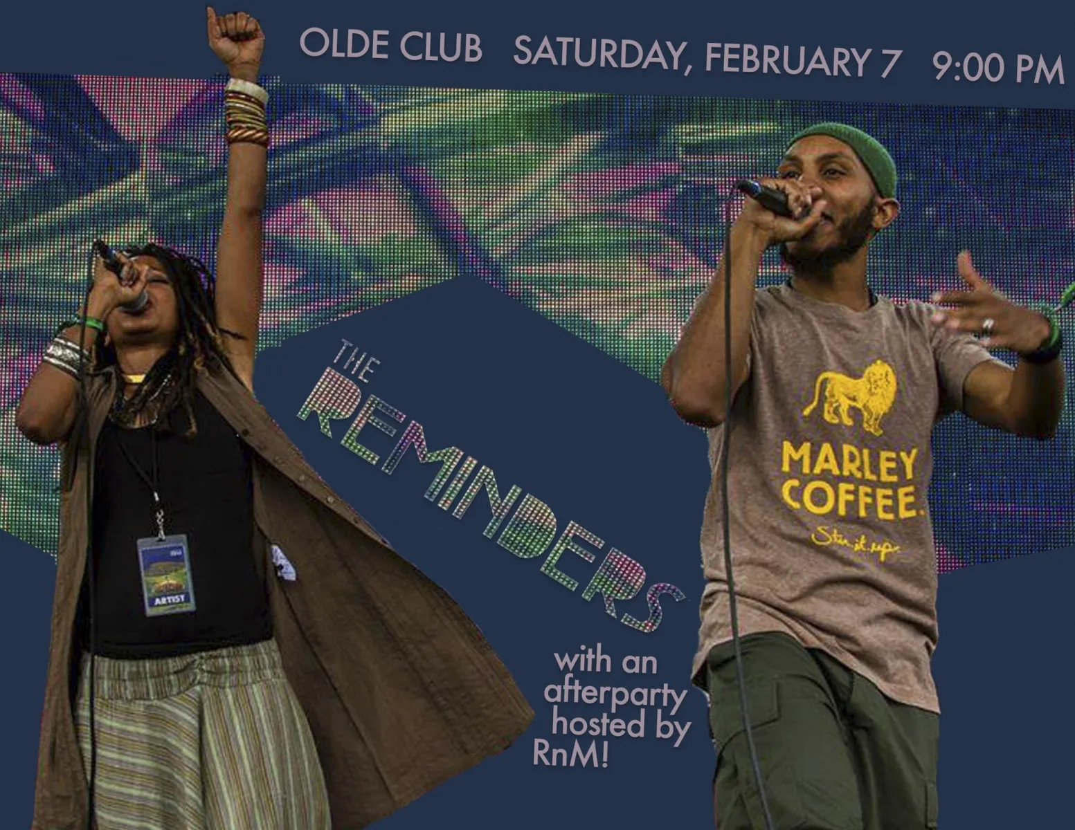 Advertisement for the Reminders performing in Olde Club