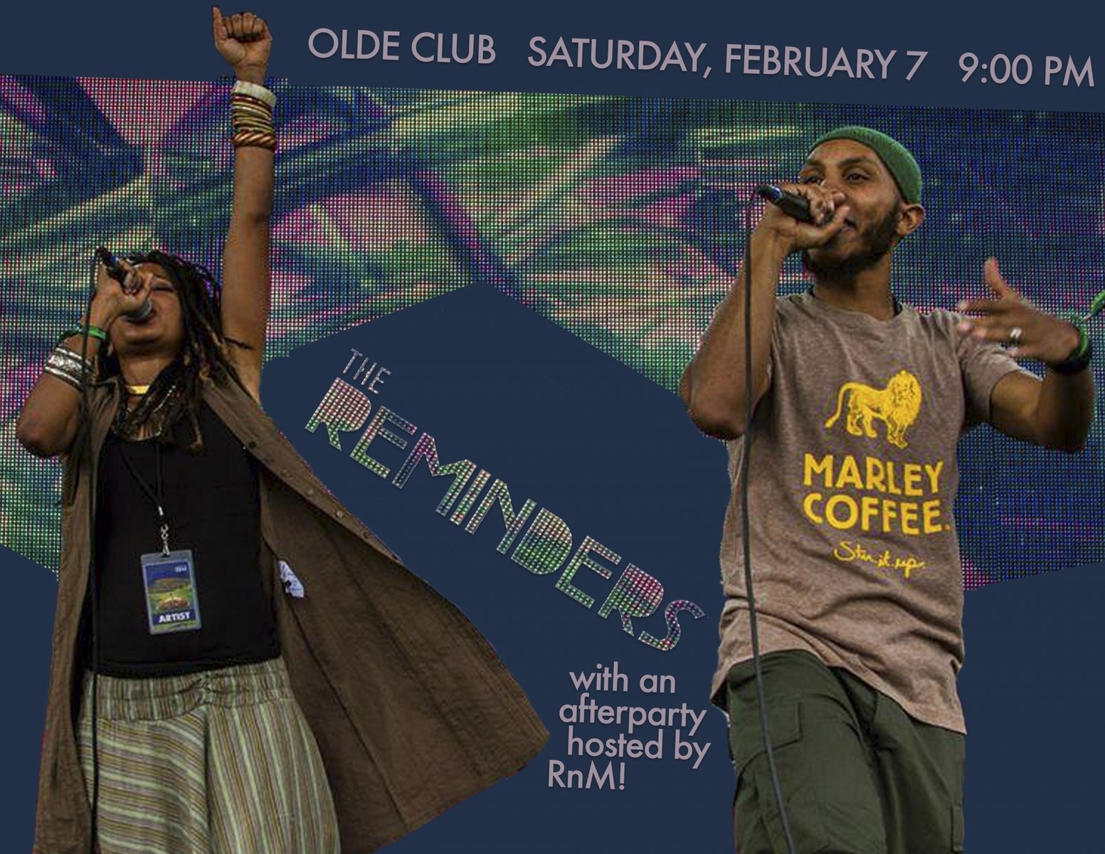 Advertisement for the Reminders performing in Olde Club