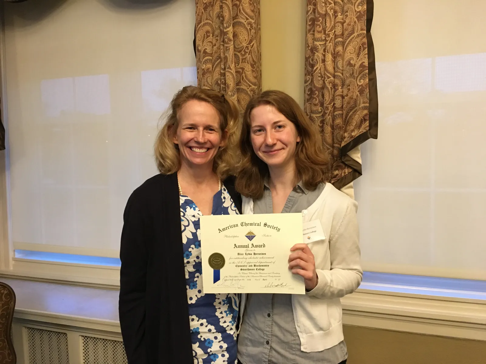 Alice Herneisen wins 2017 ACS Award