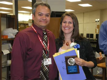 Kendal Rinko '09 receives the Friend of Education Award