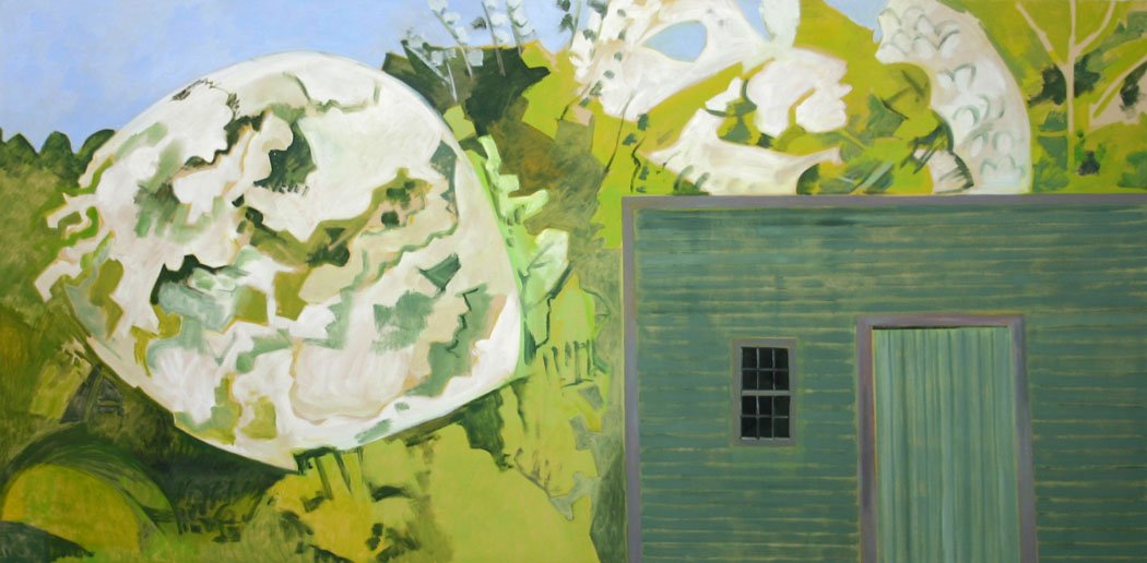 Lois Dodd painting of apple tree