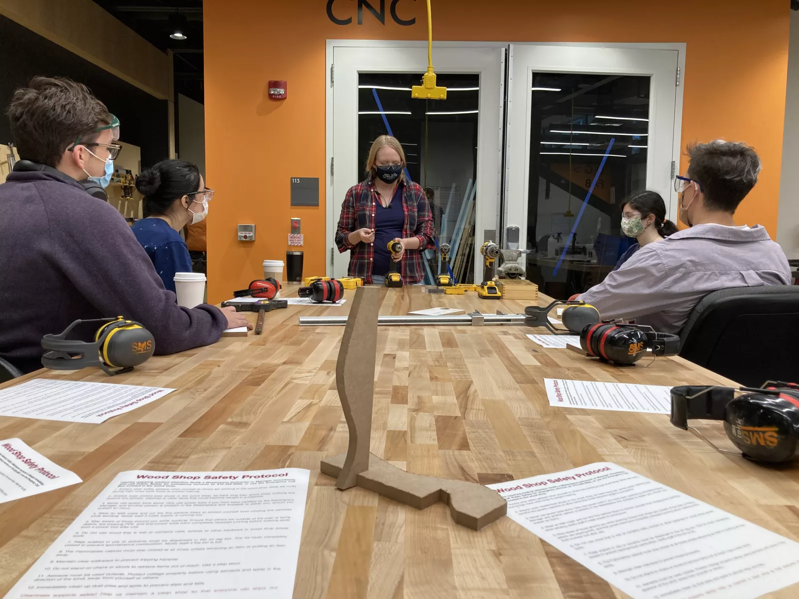 Woodshop Safety Training Session