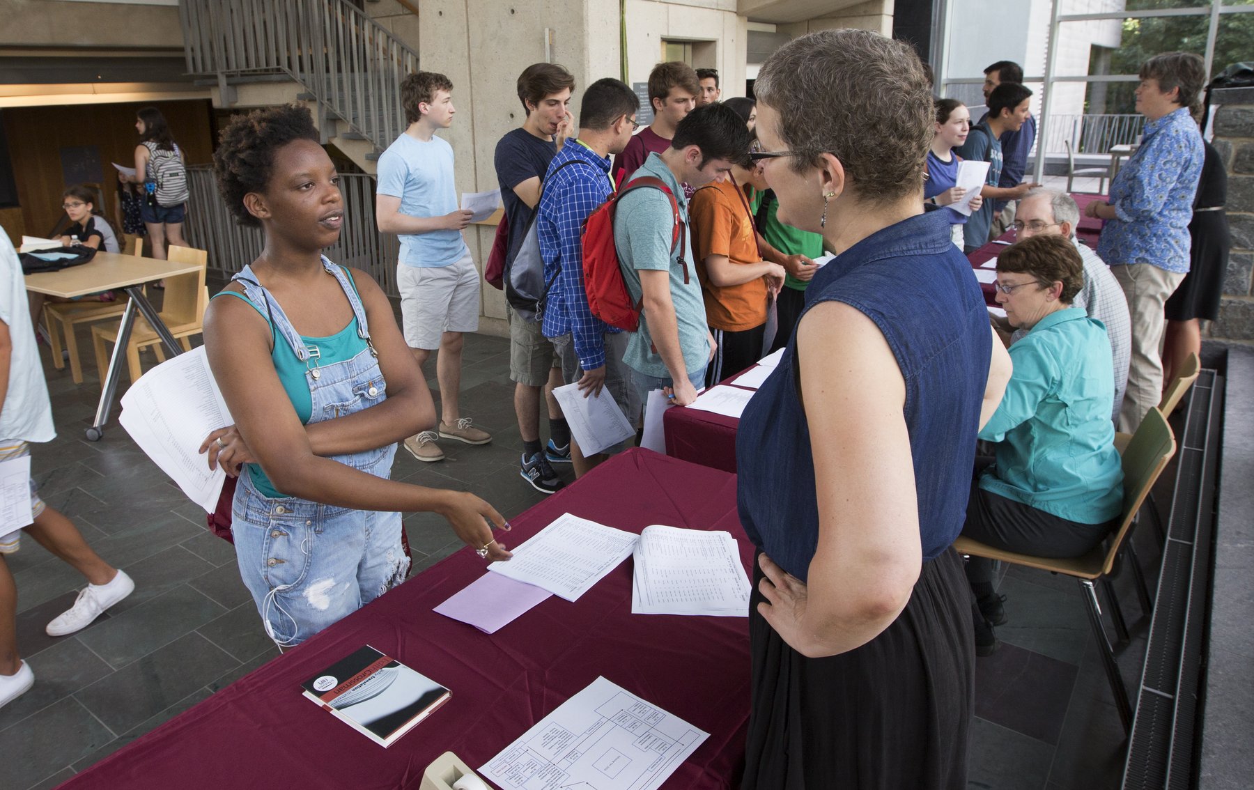 student and faculty and Advising Fair