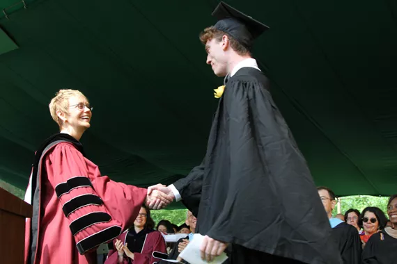 Rebecca Chopp and Nolan Gear '12
