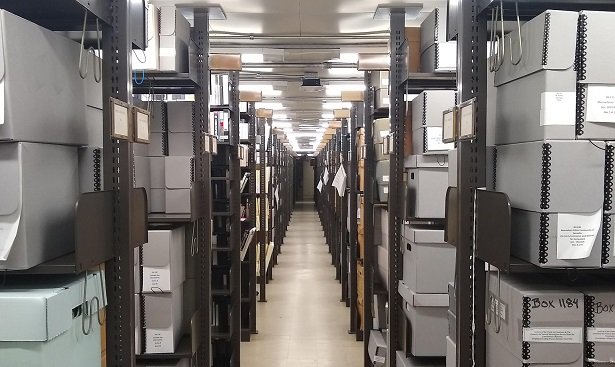 SPFC Archives looking down an aisle