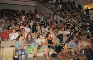 Students watching The Graduate