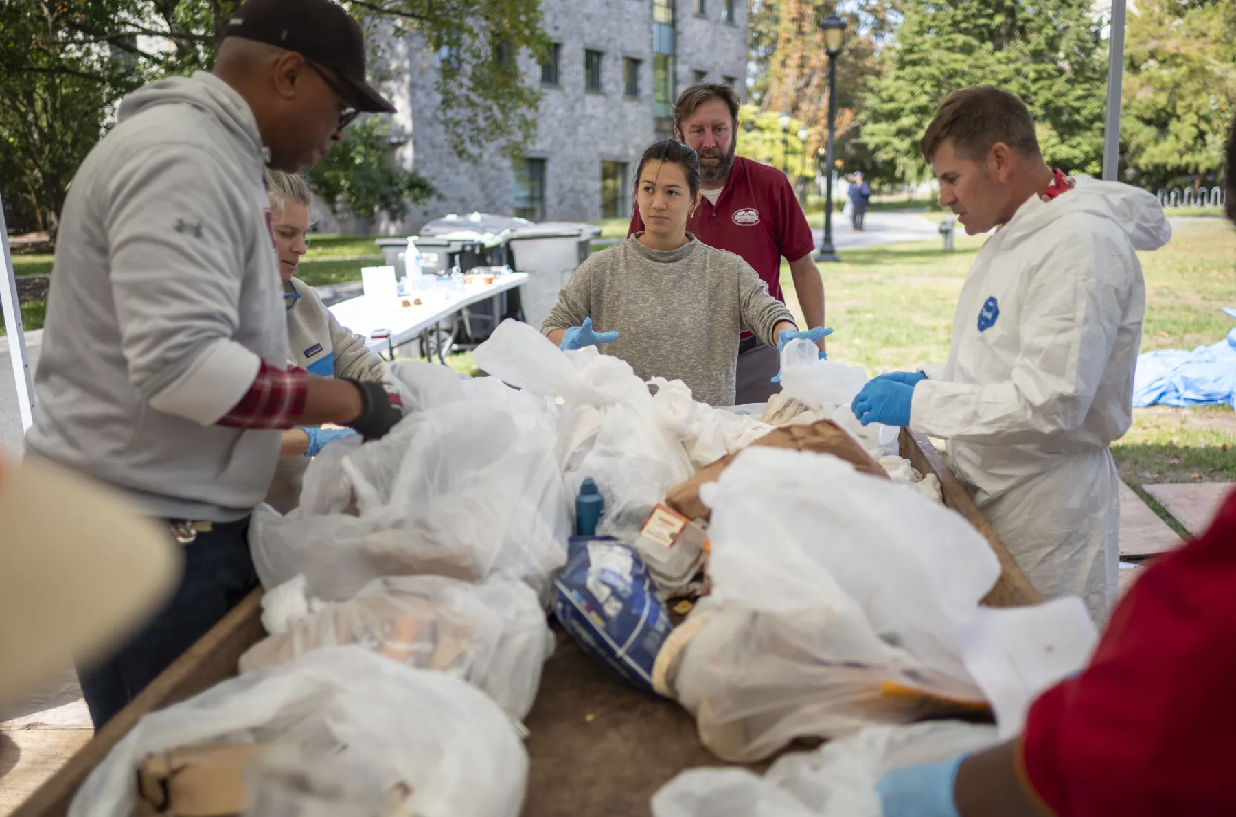 ZWWG members at annual waste characterization study