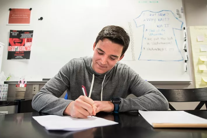 Student writing
