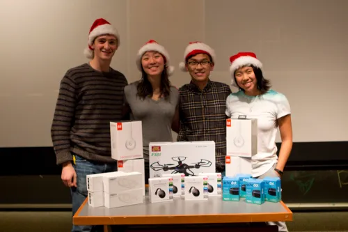 Swarthmore students David Ranshous '17, Tiffany Yu '18, Eric Wang '18, Emily Cai '18