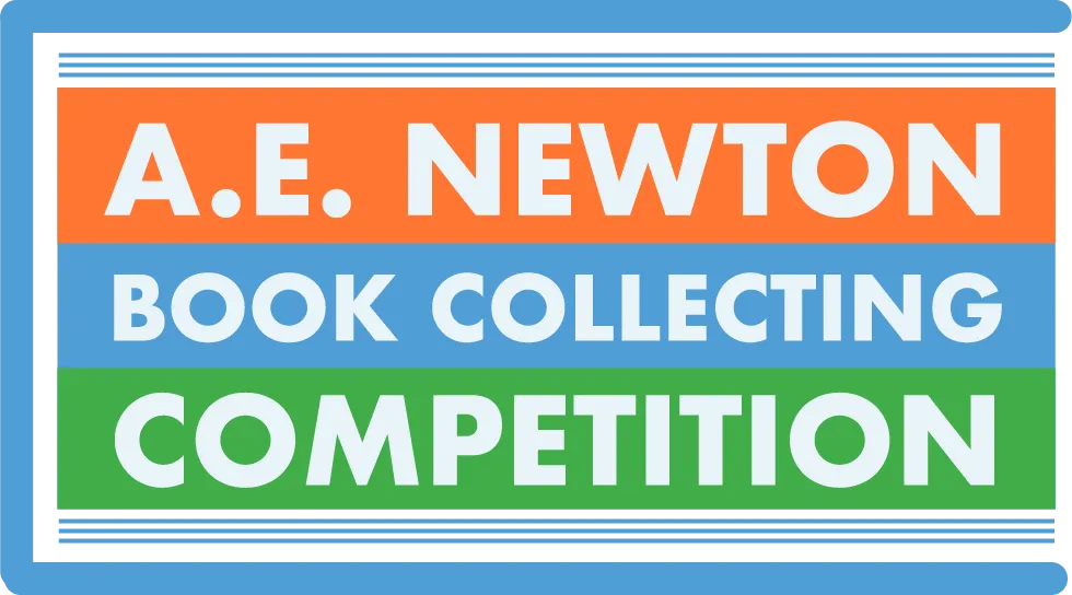 Award logo, name depicted as the edge of a book