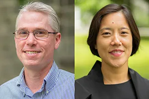 Jim Terhune (left) and Tomoko Sakomura 